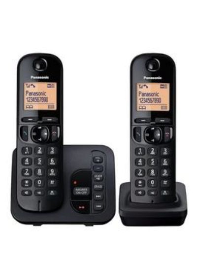 Panasonic Tgc-222Eb Cordless Telephone With Answering Machine And Nuisance Call Block - Twin